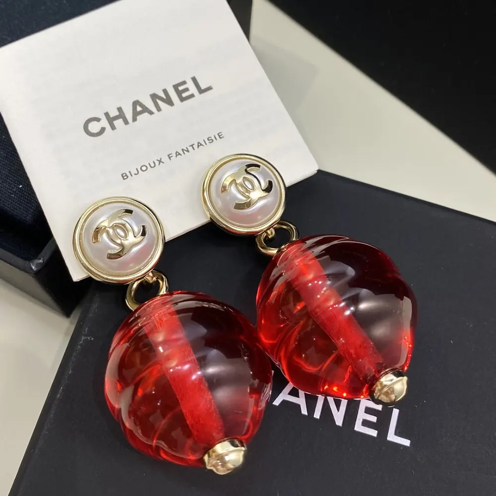 Chanel Women Clip-On Pendant Earrings Metal & Imitation Pearls ABG498B22812 - Image 5