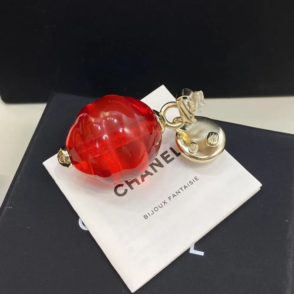 Chanel Women Clip-On Pendant Earrings Metal & Imitation Pearls ABG498B22812