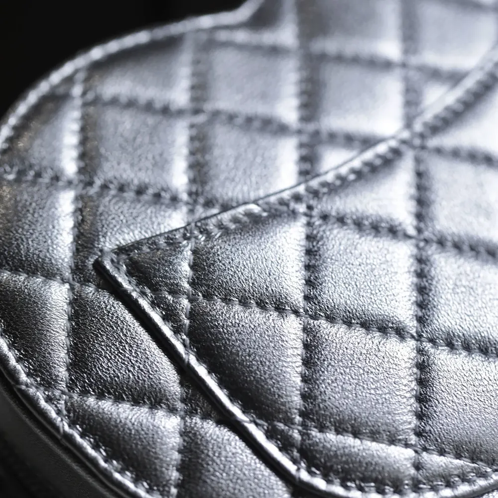 Chanel Women Heart Bag Metallic Lambskin Silver-Tone Metal AS5764