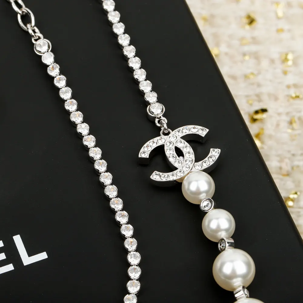 Chanel Women Necklace Metal Glass Pearls Imitation Pearls & Diamanté ABG209
