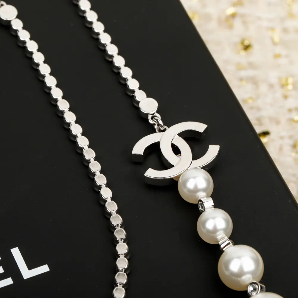Chanel Women Necklace Metal Glass Pearls Imitation Pearls & Diamanté ABG209