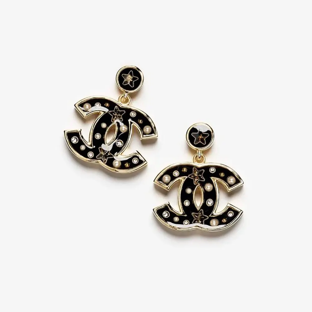 Chanel Women Pendant Earrings Metal Resin Glass Pearls & Diamantés ABG525