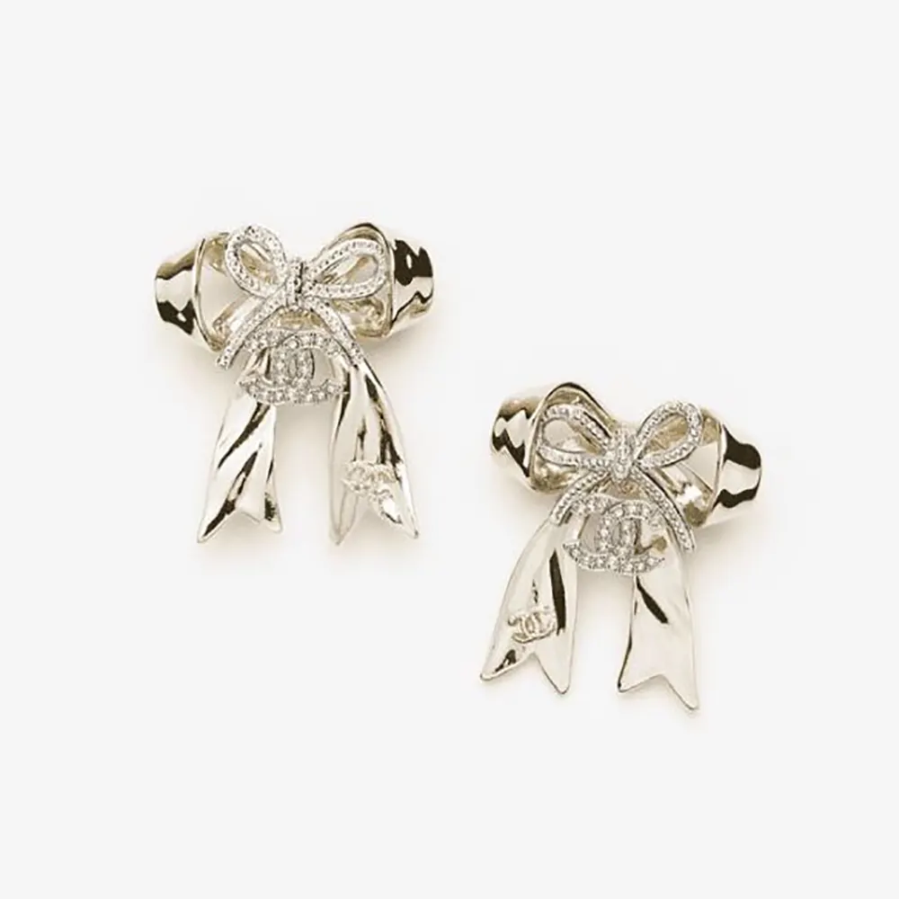 Chanel Women Stud Earrings Metal & Strass ABG598B22434