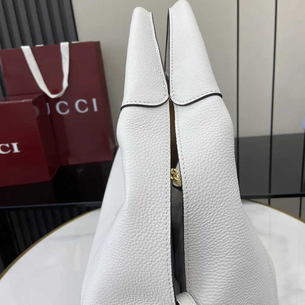 Gucci Women Softbit Maxi Shoulder Bag-White 837466AAEAO