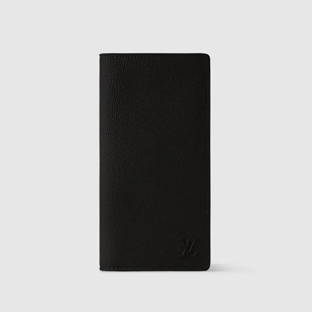 Louis Vuitton LV Unisex Brazza Wallet Waxy Calfskin Leather-Black M25942