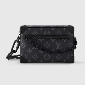 Louis Vuitton LV Unisex Mini Soft Trunk Monogram Eclipse Coated Canvas-Black M44735