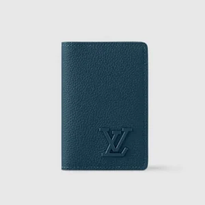 Louis Vuitton LV Unisex Pocket Organizer Cowhide Leather-Navy M82806