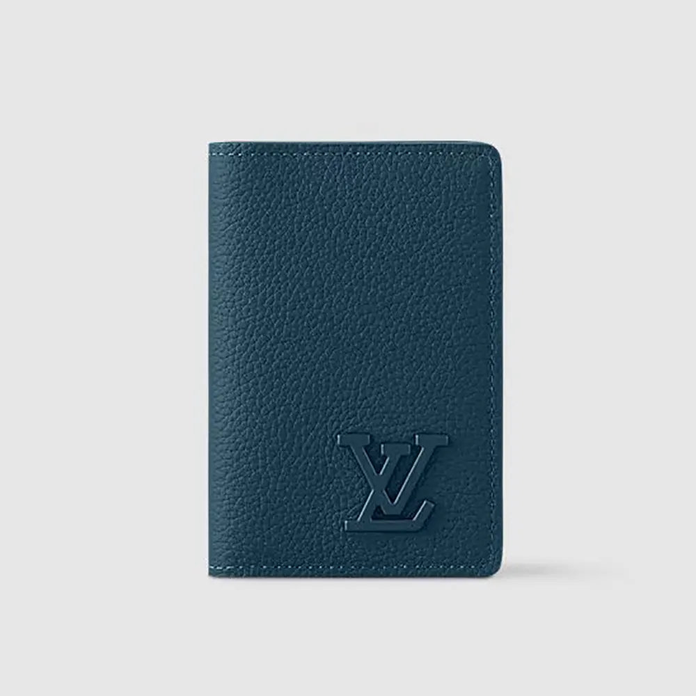 Louis Vuitton LV Unisex Pocket Organizer Cowhide Leather-Navy M82806