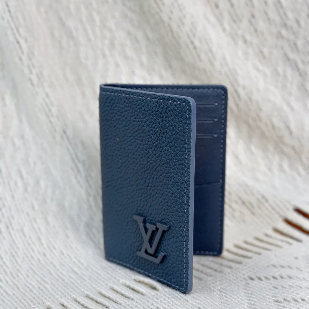 Louis Vuitton LV Unisex Pocket Organizer Cowhide Leather-Navy M82806