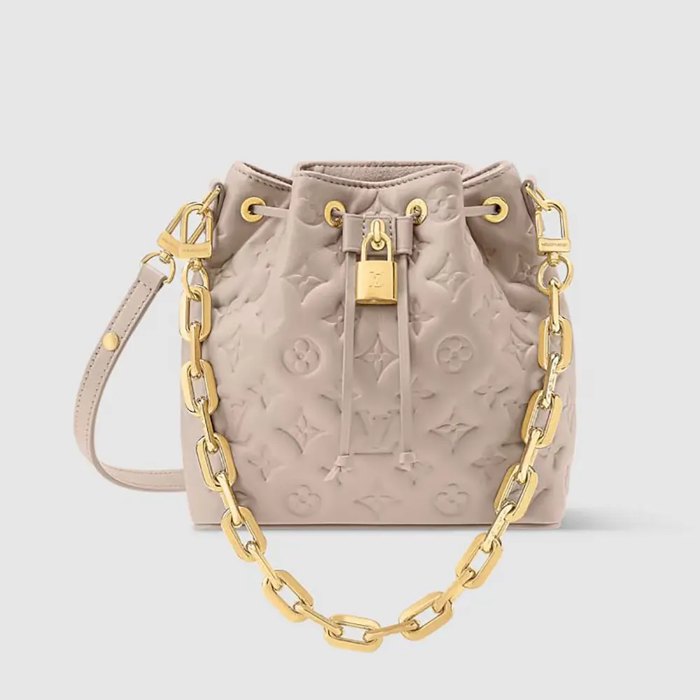 Louis Vuitton LV Women Coussin Bucket Lamb Leather-Beige M26530