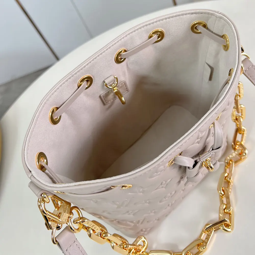 Louis Vuitton LV Women Coussin Bucket Lamb Leather-Beige M26530