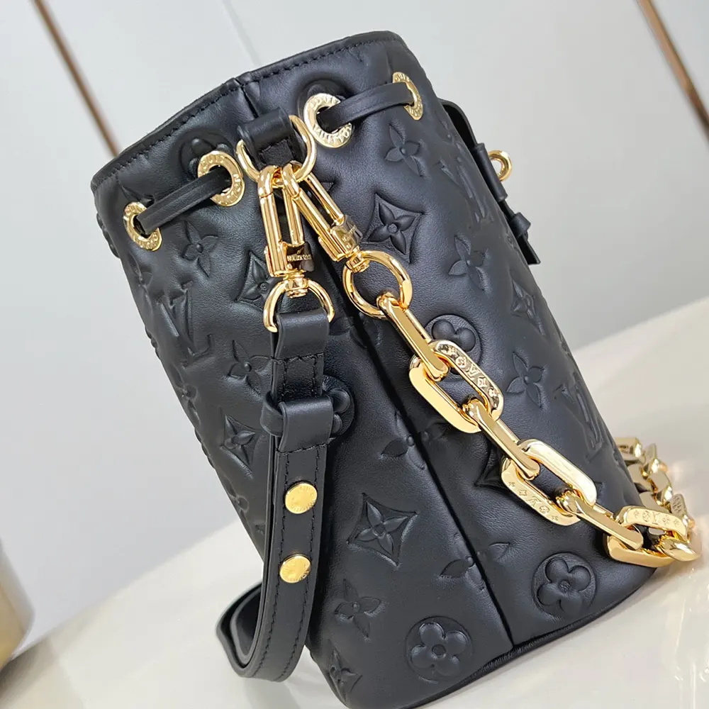 Louis Vuitton LV Women Coussin Bucket Lamb Leather-Black M26216