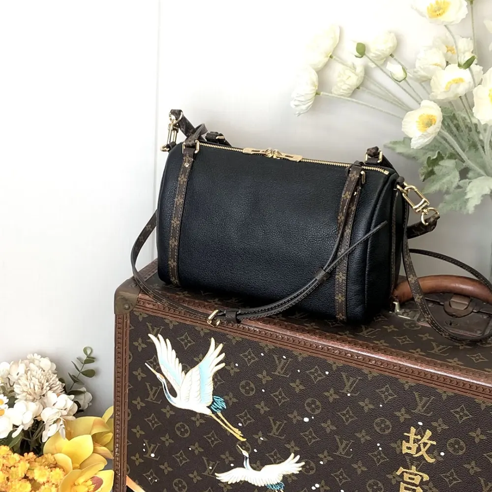 Louis Vuitton LV Women Express MM Calfskin Leather-Black M26397