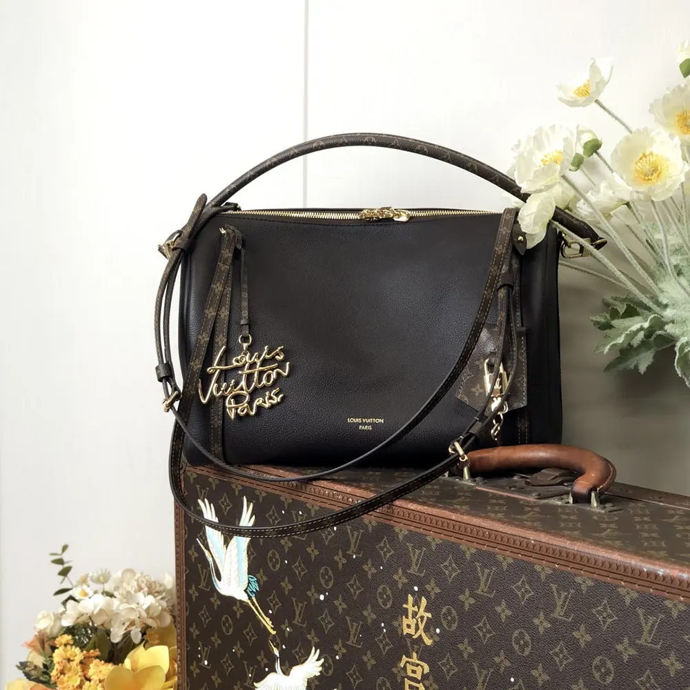 Louis Vuitton LV Women Express MM Calfskin Leather-Black M26397