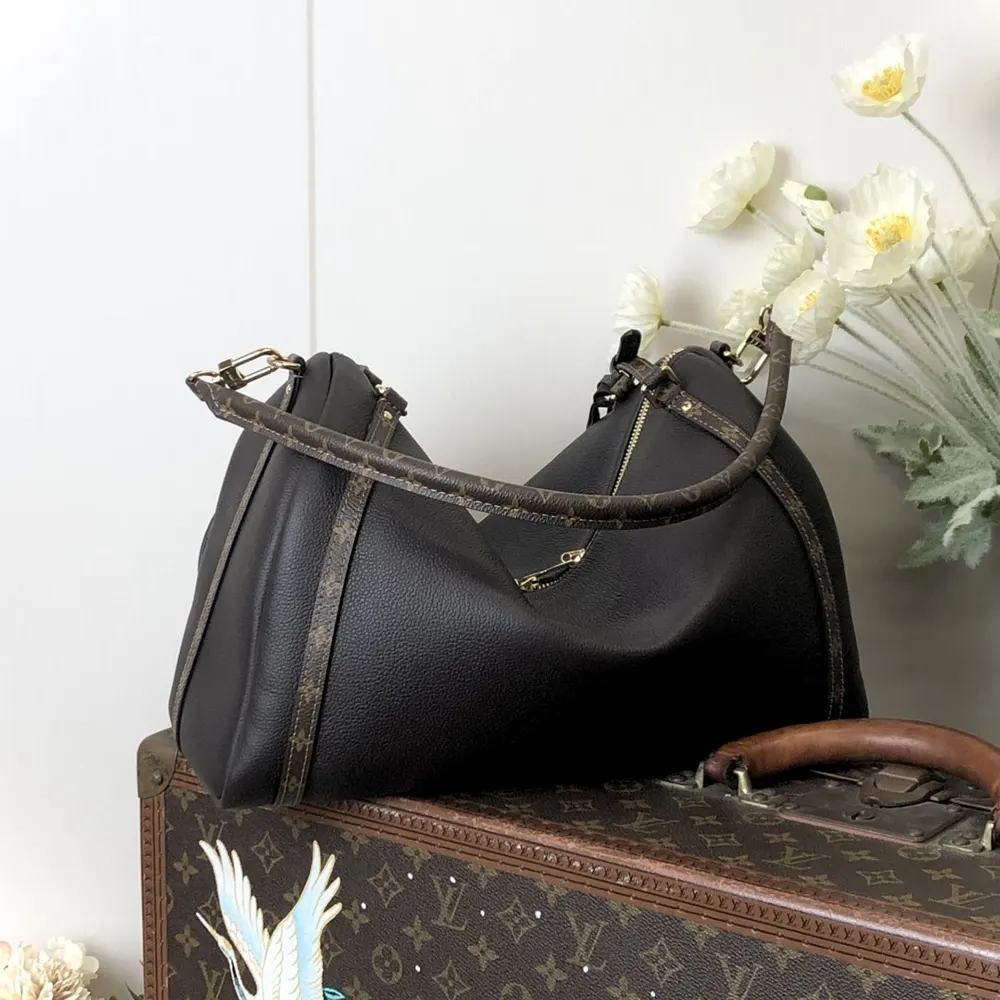 Louis Vuitton LV Women Express MM Calfskin Leather-Black M26397