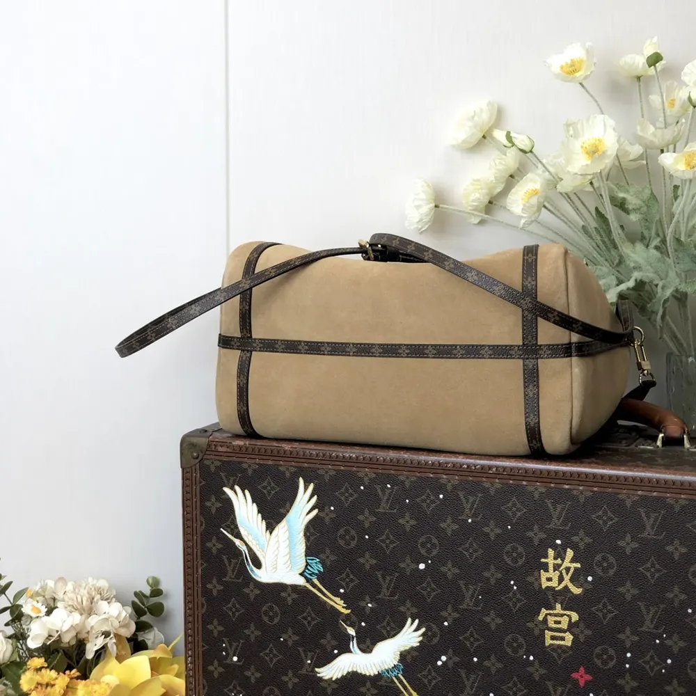 Louis Vuitton LV Women Express MM Calfskin Leather-Natural M26358