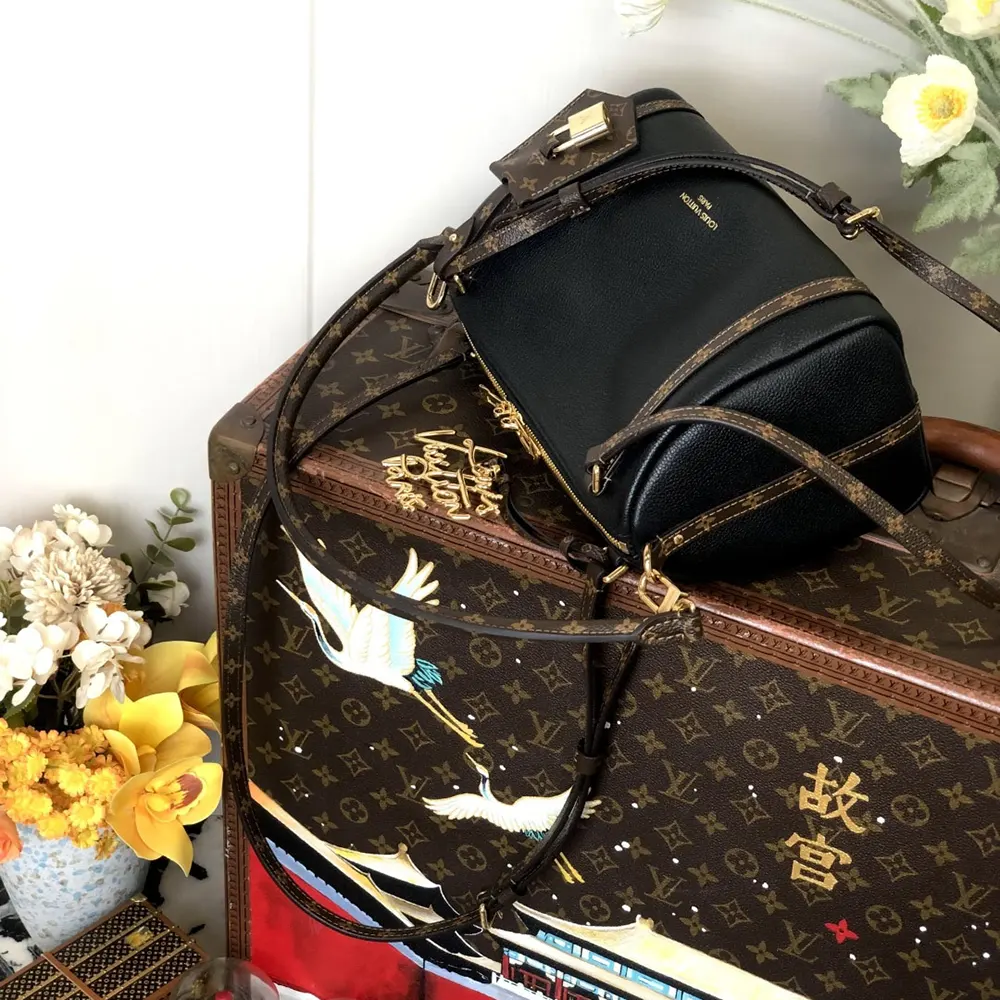 Louis Vuitton LV Women Express PM Calfskin Leather-Black M26039