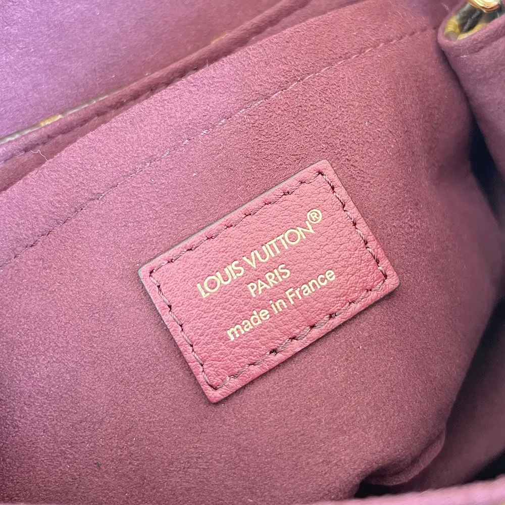 Louis Vuitton LV Women Saint Germain BB Leather and Coated Canvas-Maroon M27067