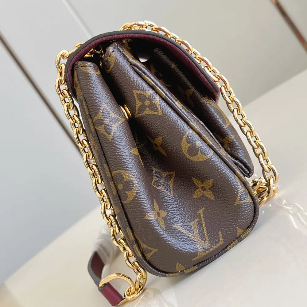 Louis Vuitton LV Women Saint Germain BB Leather and Coated Canvas-Maroon M27067