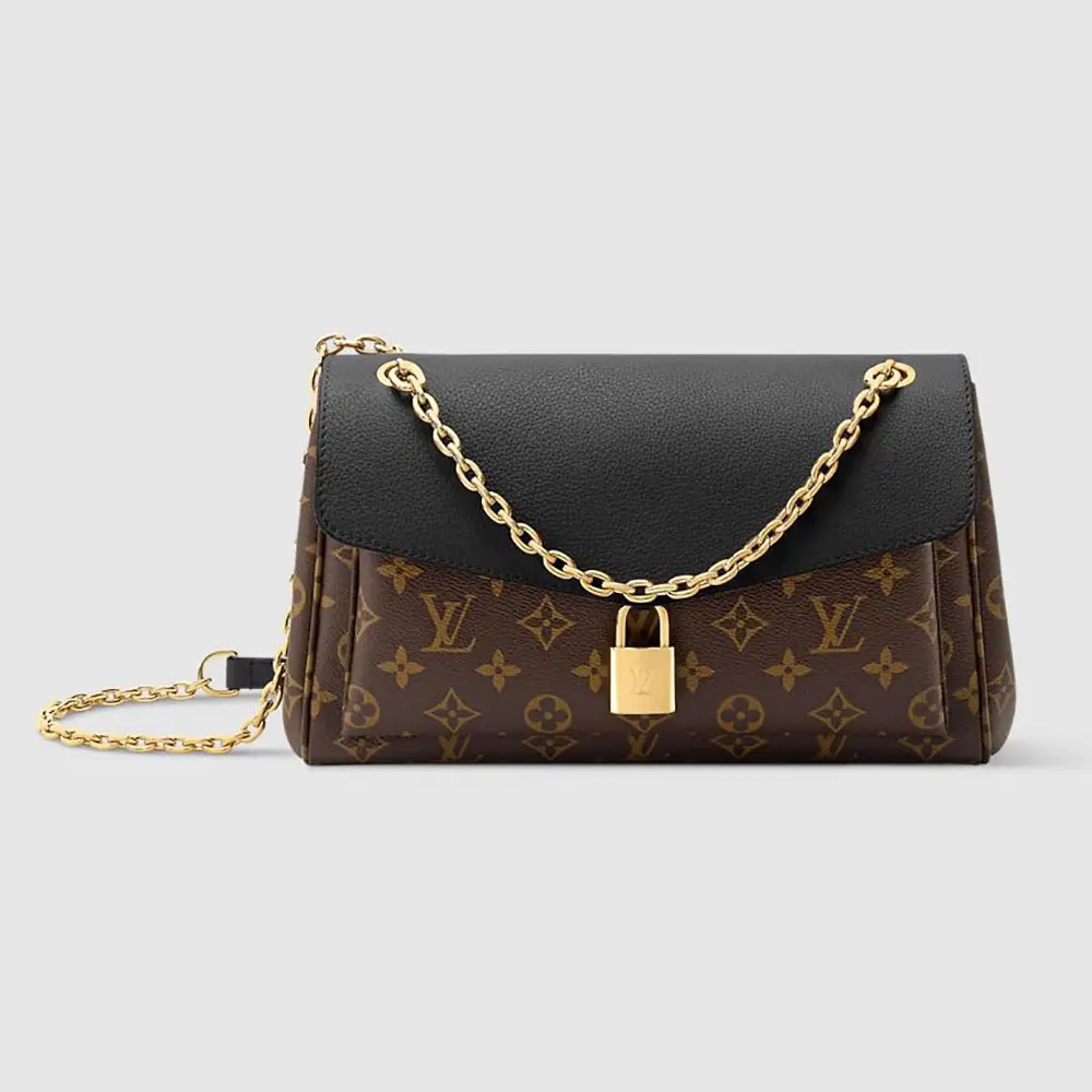 Louis Vuitton LV Women Saint Germain PM Leather and Coated Canvas-Black M26285