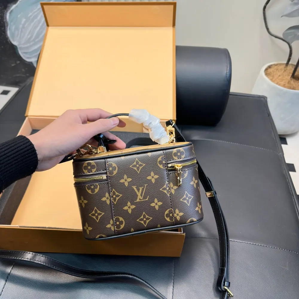 Louis Vuitton LV Women Vanity Chain Pouch Monogram Coated Canvas M47125