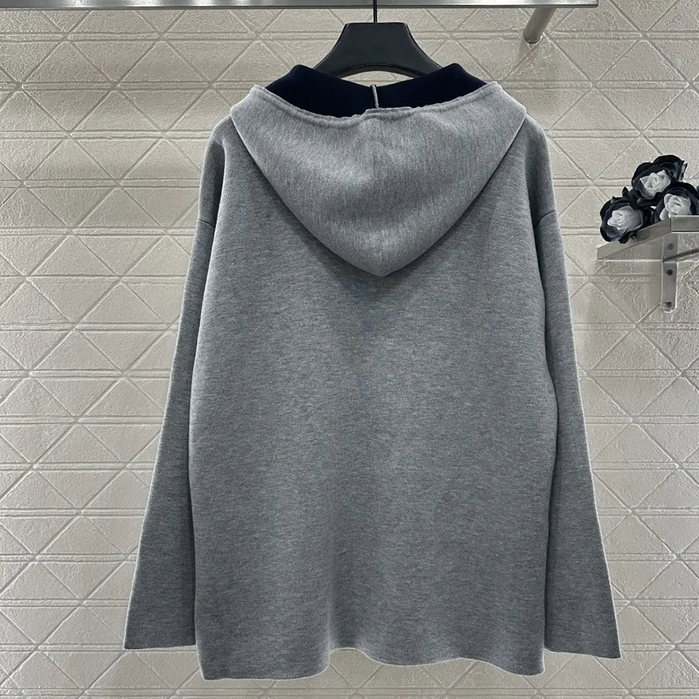 Miu Miu Women Cashmere Cardigan Hoodie MMF00T