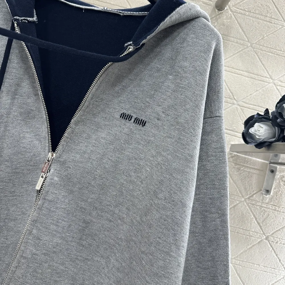 Miu Miu Women Cashmere Cardigan Hoodie MMF00T