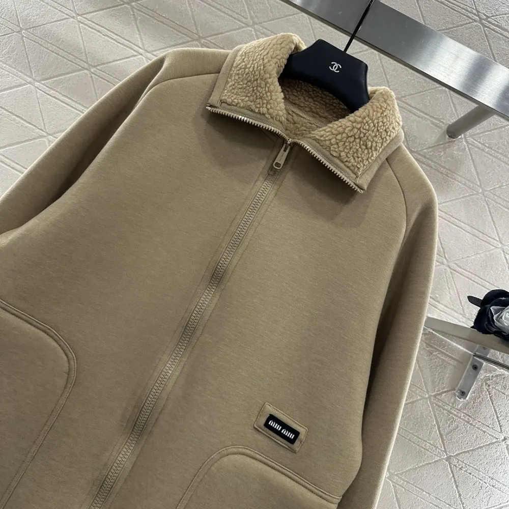 Miu Miu Women Cotton Fleece Zipper Blouson Jacket ML136917I1F0AX2