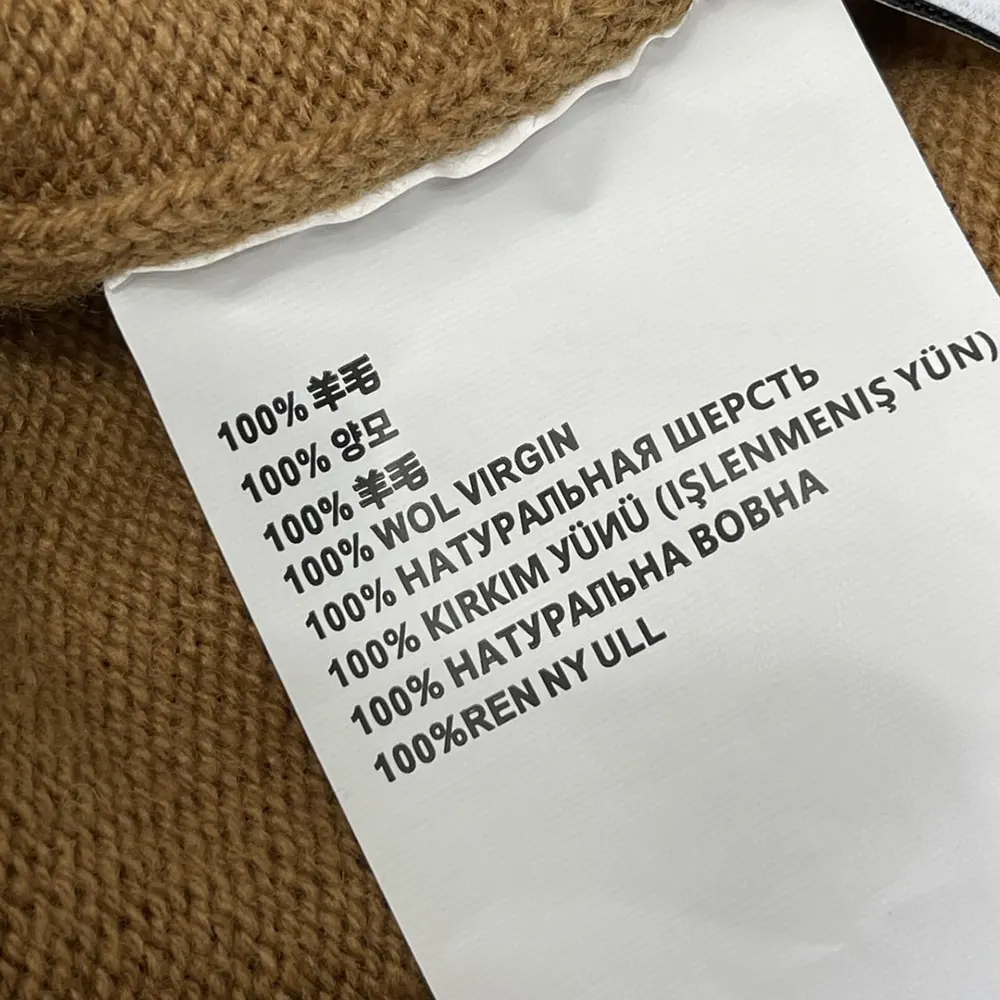 Prada Women Cashmere And Wool Prada Logo Crew-Neck Sweater-Camel Brown