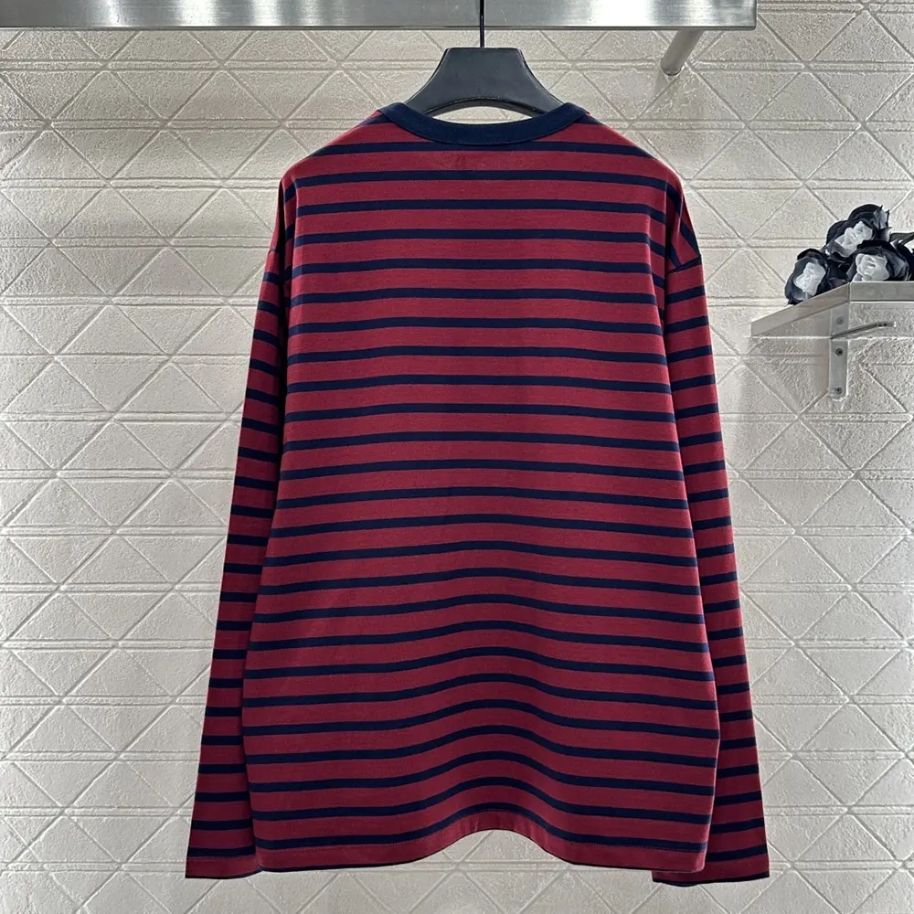 Prada Women Long-Sleeved Striped Jersey T-Shirt 3468918V8