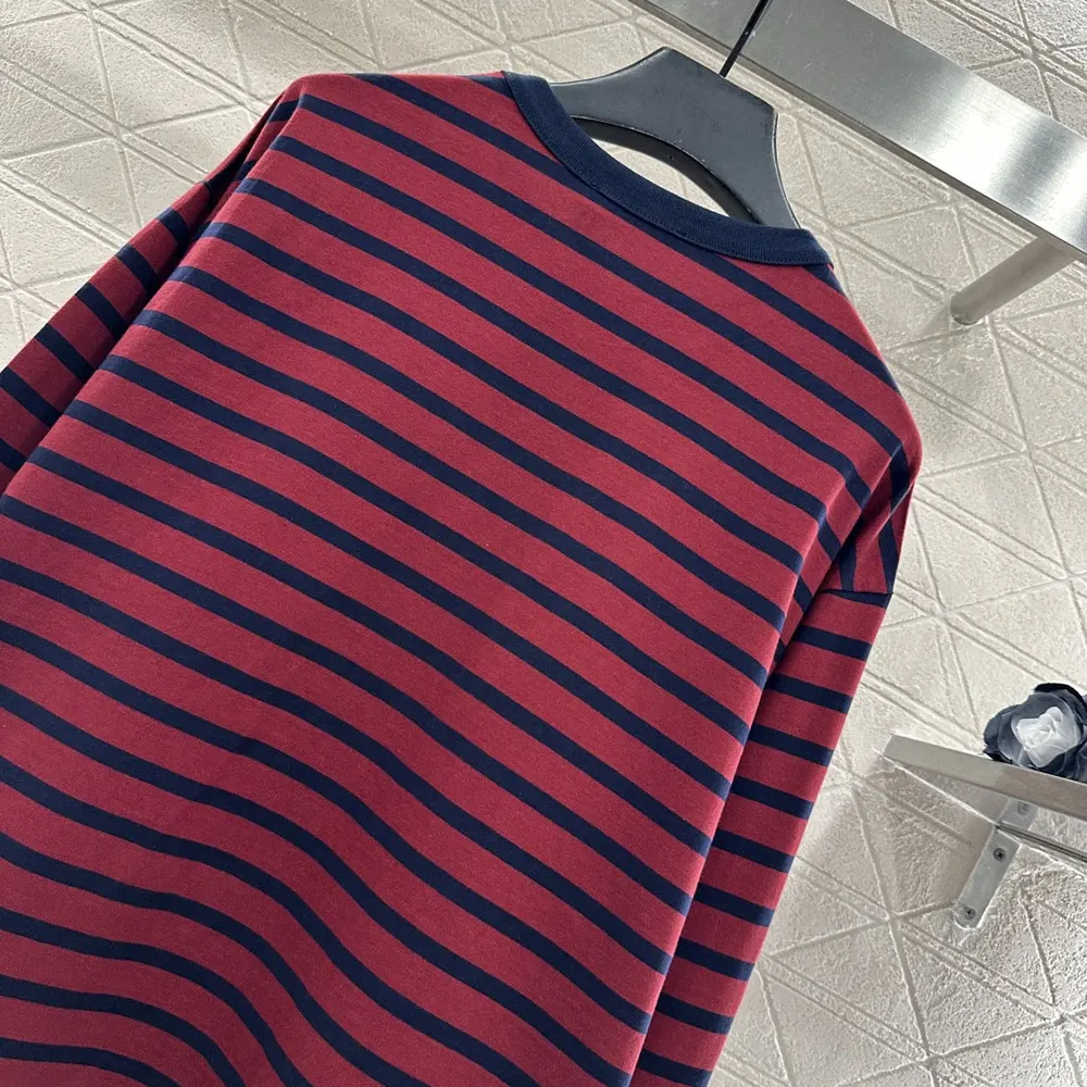 Prada Women Long-Sleeved Striped Jersey T-Shirt 3468918V8