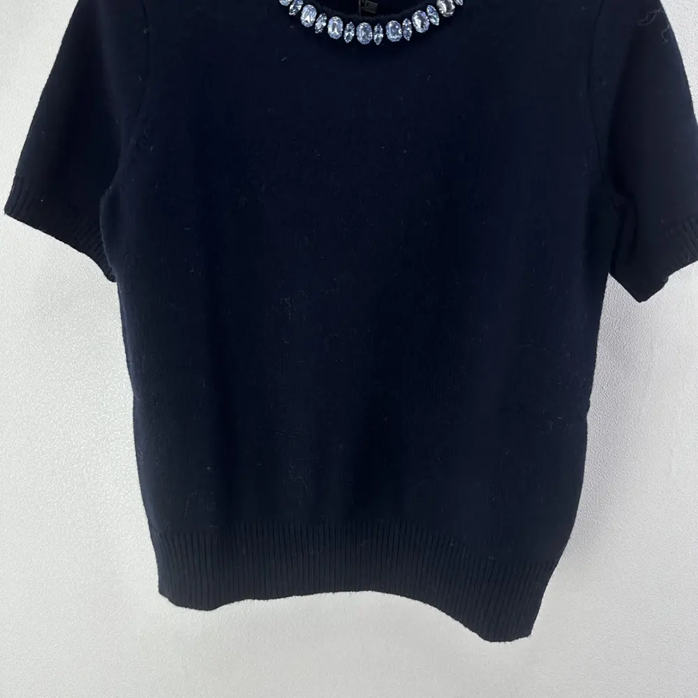 Prada Women Wool And Cashmere Crew-Neck Sweater-Navy P24V2B18M6