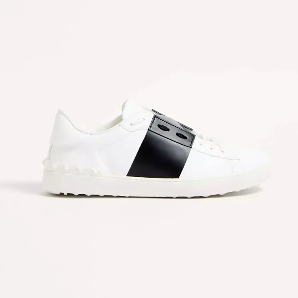 Valentino Unisex Calfskin Open Sneaker-White 7Y2S0830BLU