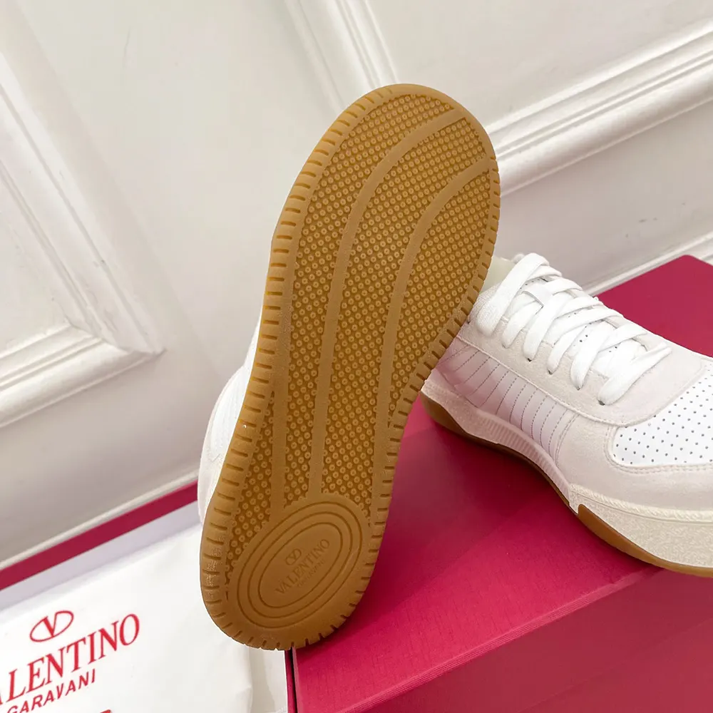 Valentino Unisex Sparry Sneaker in Split Leather and Nappa 8Y2S0M78ZZM