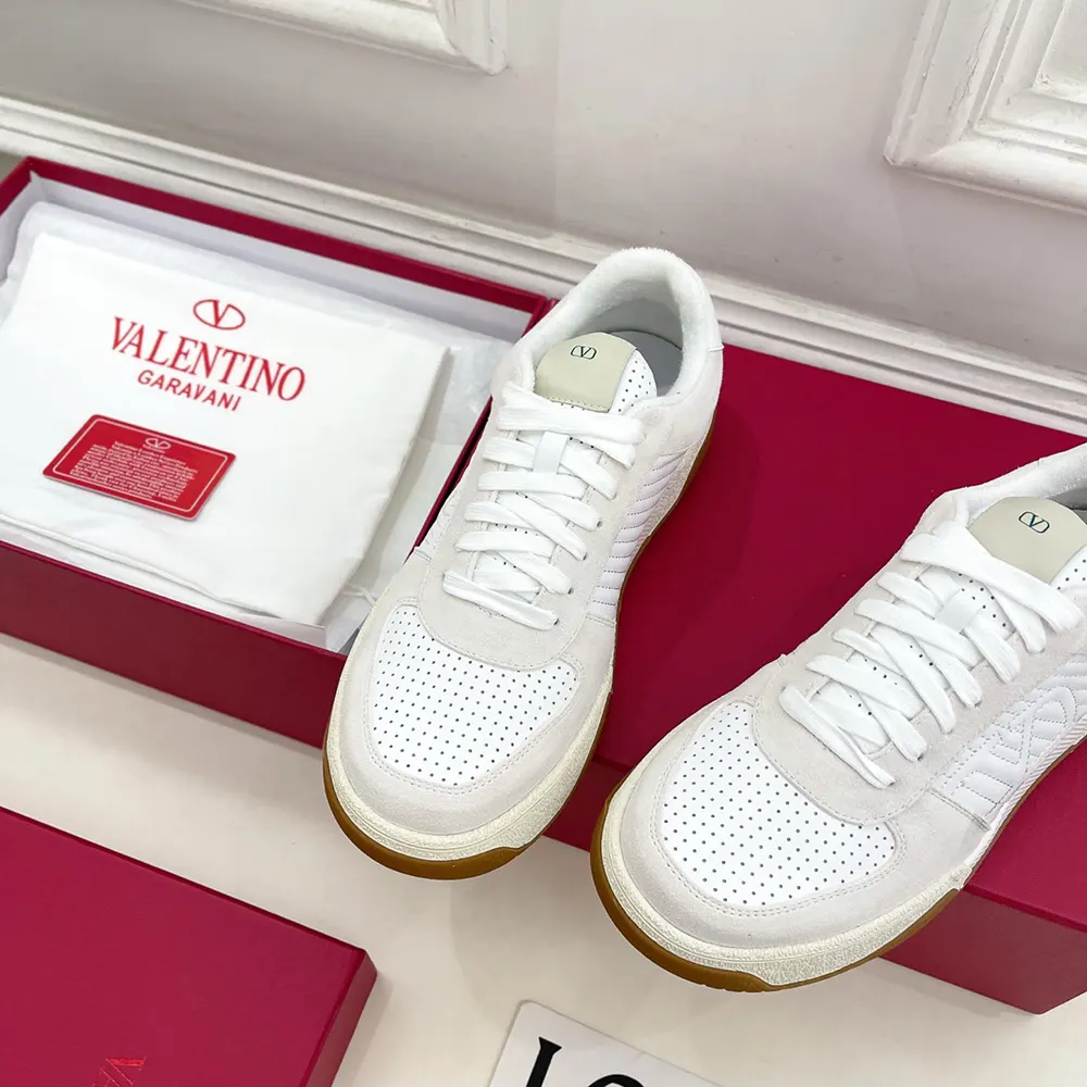 Valentino Unisex Sparry Sneaker in Split Leather and Nappa 8Y2S0M78ZZM