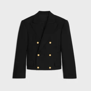 Celine Women Colonne Blazer in Wool Gabardine RV15H650D