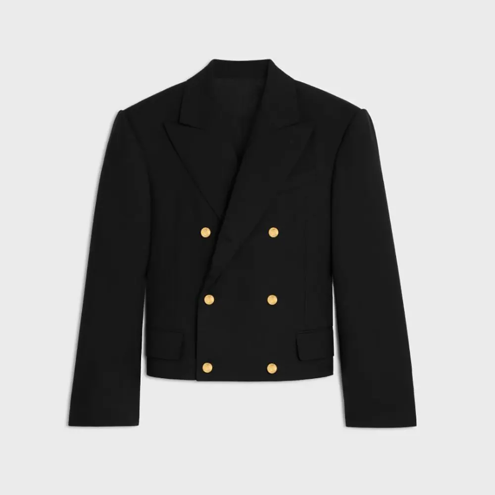 Celine Women Colonne Blazer in Wool Gabardine RV15H650D