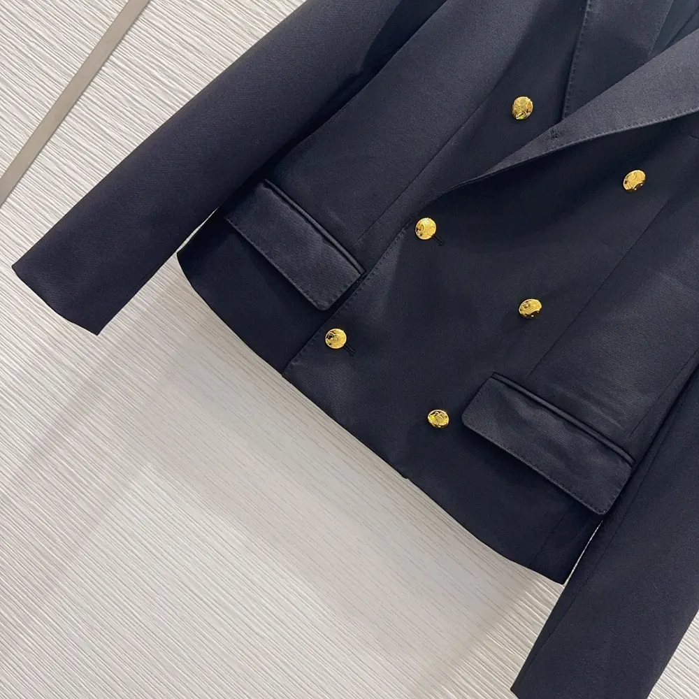 Celine Women Colonne Blazer in Wool Gabardine RV15H650D