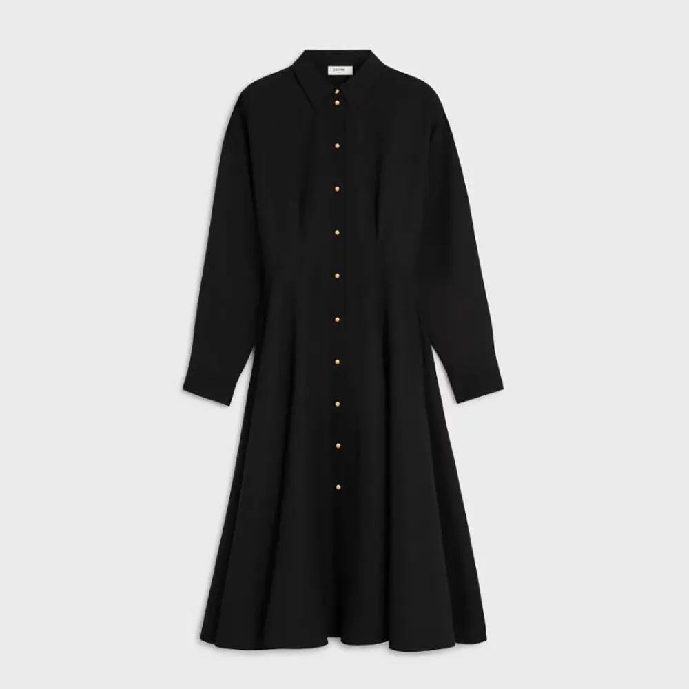 Celine Women Dress in Wool-Black RR0K20V86