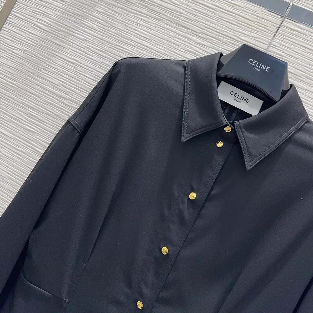 Celine Women Dress in Wool-Black RR0K20V86