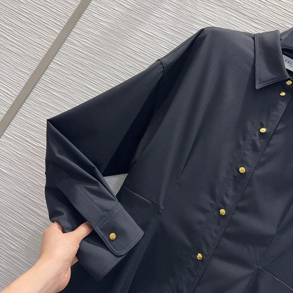 Celine Women Dress in Wool-Black RR0K20V86