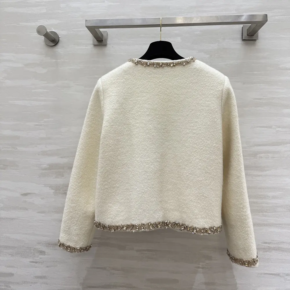 Celine Women Embroidered Chelsea Jacket in Silk Natté RV0OH0515