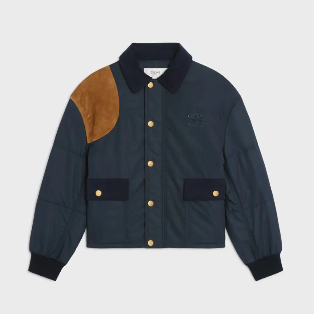 Celine Men Triomphe Jacket in Nylon RV0OT708N