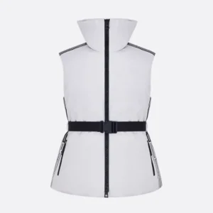 Dior Men DiorAlps Belted Puffer Vest White Padded Technical Taffeta 547C71A2304