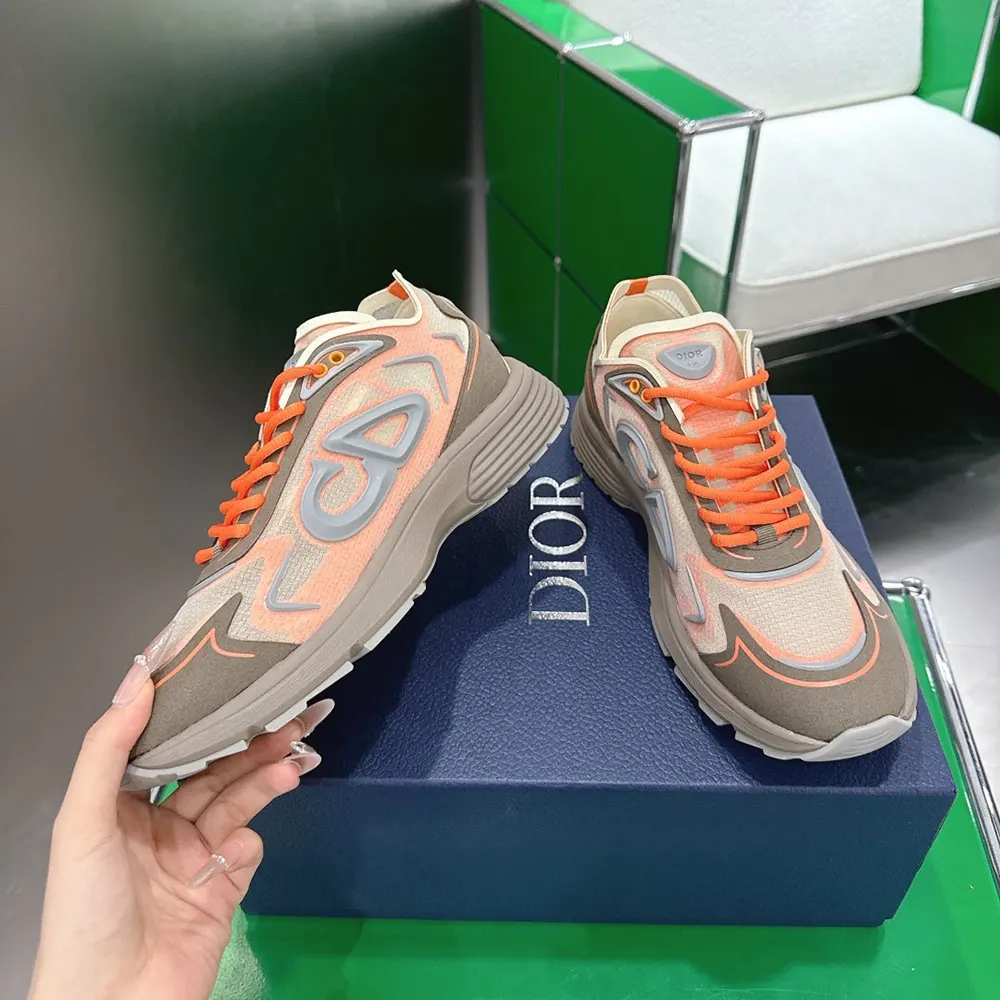 Dior Unisex B30 Countdown Tech Sneaker Beige Semi-Transparent N3O Nylon 3SN342ABF