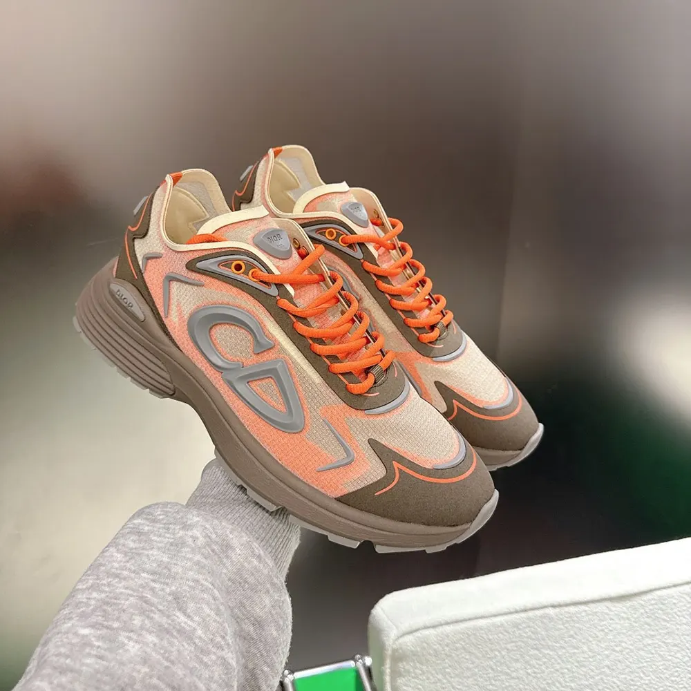 Dior Unisex B30 Countdown Tech Sneaker Beige Semi-Transparent N3O Nylon 3SN342ABF