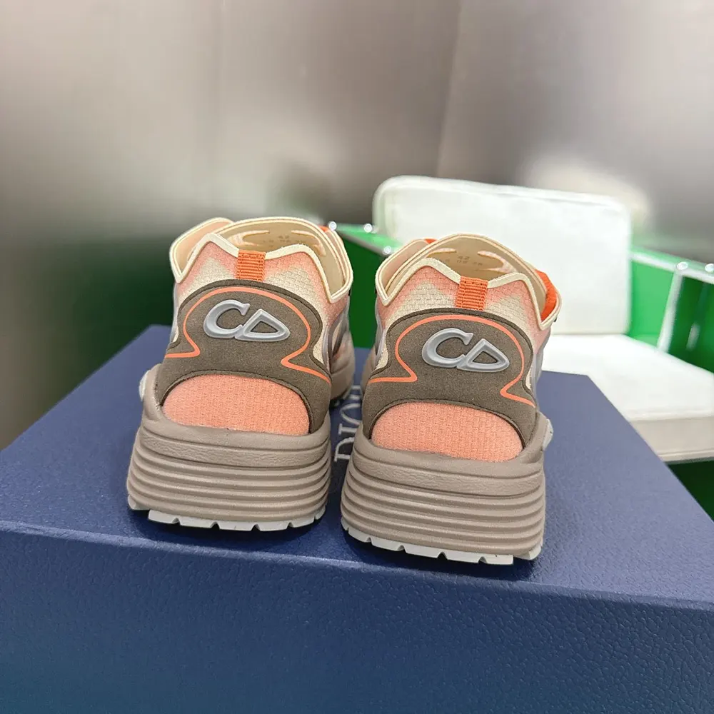 Dior Unisex B30 Countdown Tech Sneaker Beige Semi-Transparent N3O Nylon 3SN342ABF