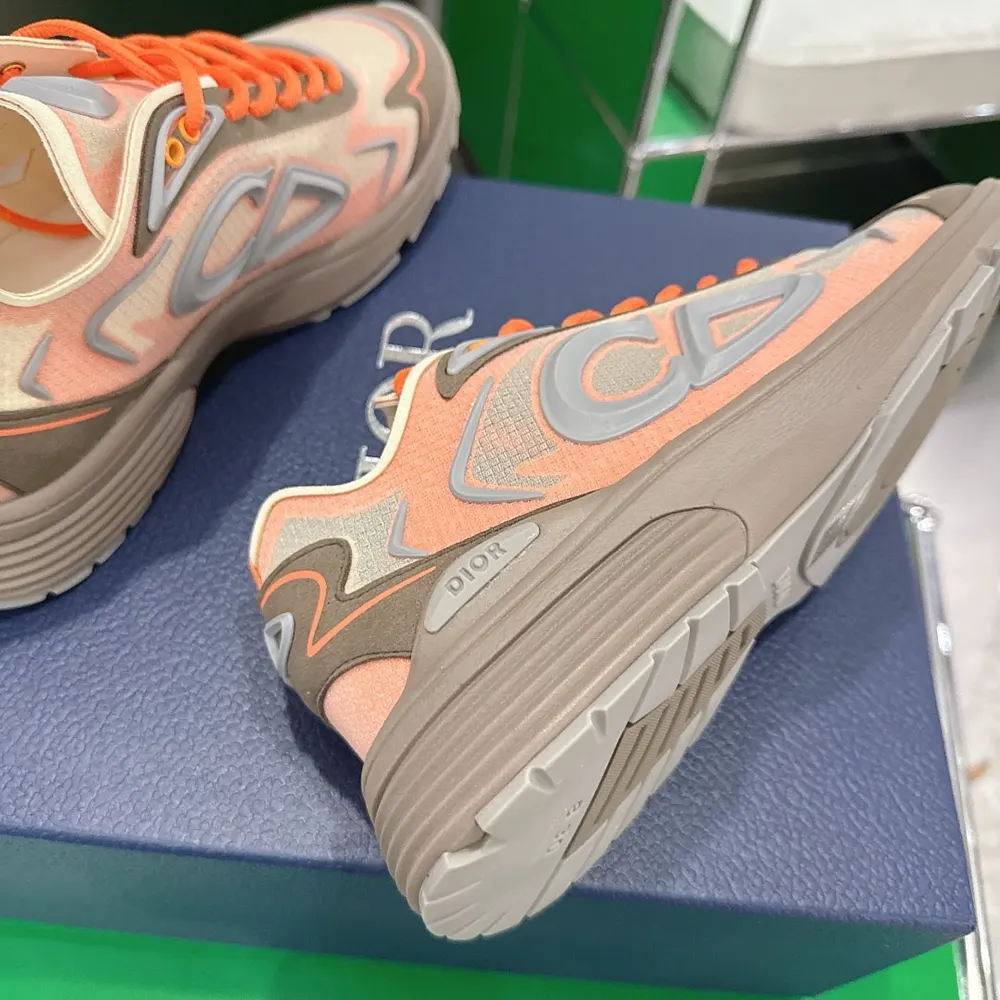 Dior Unisex B30 Countdown Tech Sneaker Beige Semi-Transparent N3O Nylon 3SN342ABF