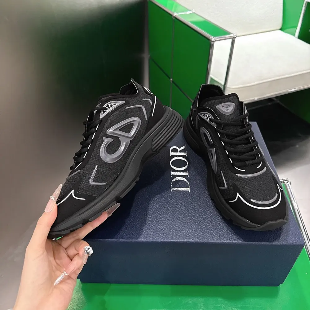 Dior Unisex B30 Countdown Tech Sneaker Black Semi-Transparent N3O Nylon 3SN342ABF