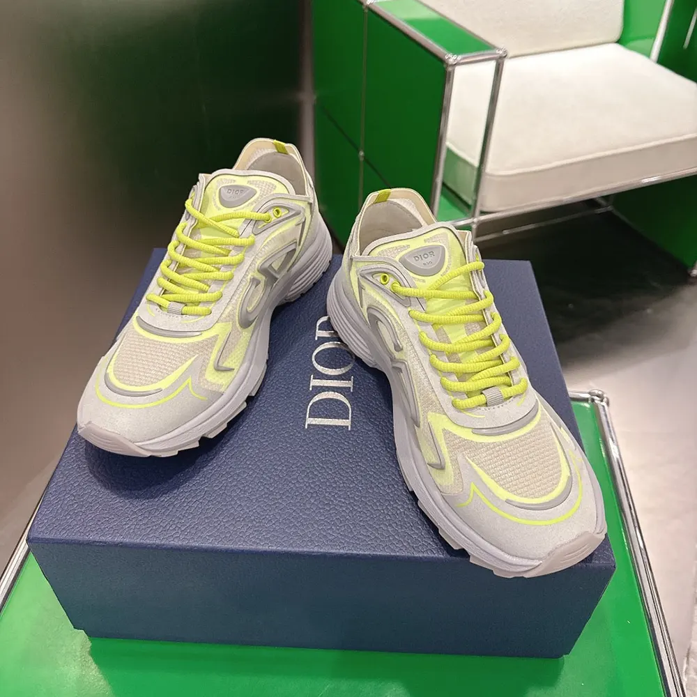 Dior Unisex B30 Countdown Tech Sneaker White Semi-Transparent N3O Nylon 3SN342ABF